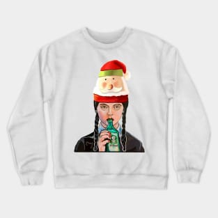 Wednesday Addams, 'coping' with Christmas hat Crewneck Sweatshirt